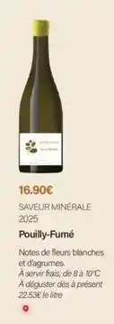 Monoprix Pouilly-fumé - saveur minérale 2025 offre