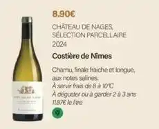 Monoprix Château de nages, sélection parcellaire 2024 costière de nîmes offre