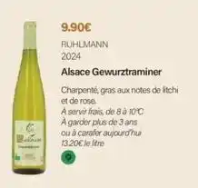 Monoprix Ruhlmann - alsace gewurztraminer offre