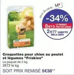 Monoprix Friskies - croquettes pour chien au poulet et légumes offre