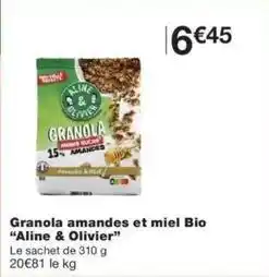 Monoprix Granola - amandes et miel bio offre