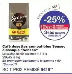 Monoprix Senseo - café dosettes compatibles classique offre