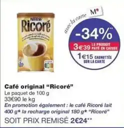 Monoprix Nestlé - café original offre