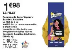 Monoprix Pommes de terre vapeur / salade / rissolée offre