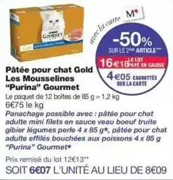 Monoprix Purina - pâtée pour chat gold les mousselines offre