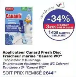 Monoprix Canard - applicateur fresh disc fraîcheur marine canard wc offre