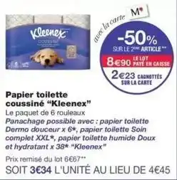 Monoprix Kleenex - papier toilette coussiné offre