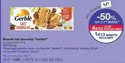 Monoprix Gerblé - biscuit lait chocolat offre
