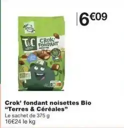 Monoprix Céréal - crok' fondant noisettes bio offre