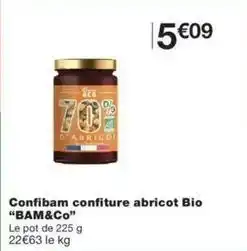 Monoprix Bam&co - confibam confiture abricot bio offre