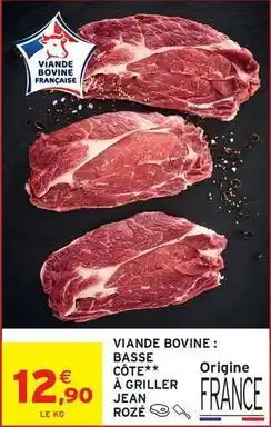 Intermarché Contact Jean rosé - viande bovine: basse côte offre