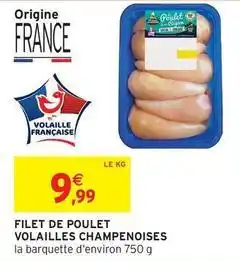 Intermarché Contact Volailles champenoises - filet de poulet offre