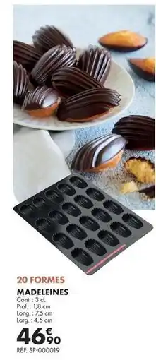 Guy Demarle Prof - 20 formes madeleines offre