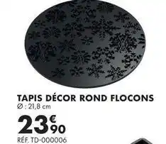 Guy Demarle Tapis décor rond flocons offre