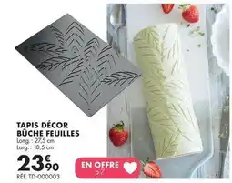 Guy Demarle Tapis décor bûche feuilles offre