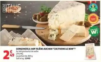 Gorgonzola AOP Filière Auchan
