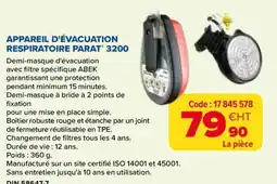 Prolians PARAT Appareil d'évacuation respiratoire 3200 offre