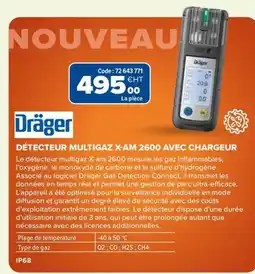 Prolians Dräger DÉTECTEUR MULTIGAZ X-AM 2600 AVEC CHARGEUR offre