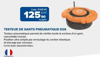 TESTEUR DE GANTS PNEUMATIQUE EOS