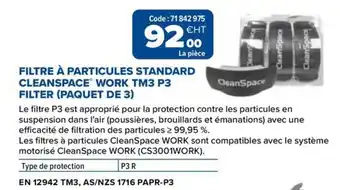 CleanSpace FILTRE À PARTICULES STANDARD