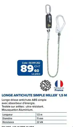 Prolians MILLER Longe antichute simple offre