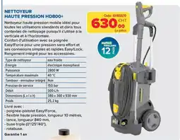 Prolians Nettoyeur haute pression hd800+ offre