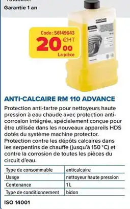 Prolians Anti-calcaire rm 110 advance offre