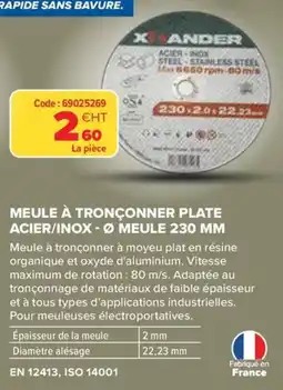 Prolians Meule à tronçonner plate acier/inox offre