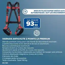 Prolians HARN AIS ANTICHUTE 2 POINTS LX PREMIUM offre