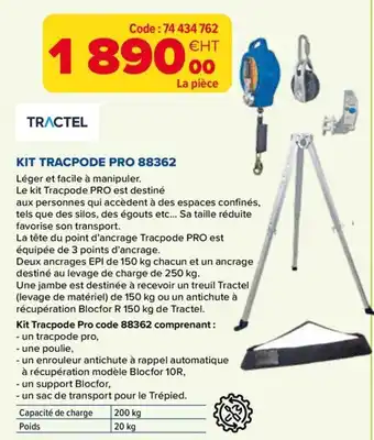 TRACTEL KIT TRACPODE PRO 88362
