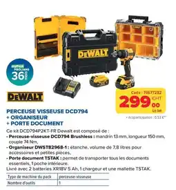 Prolians DEWALT PERCEUSE VISSEUSE DCD794 offre