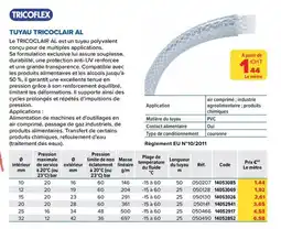 Prolians Tricolex Tuyau tricolair Al offre
