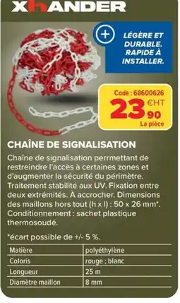 Prolians XHANDER CHAÎNE DE SIGNALISATION offre