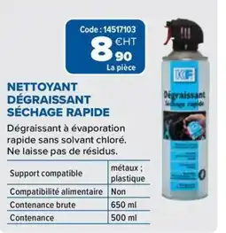 Prolians Kf Dégraissant Séchage Rapide offre