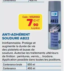 Prolians Kf Anti-adhérent soudure AB22 offre