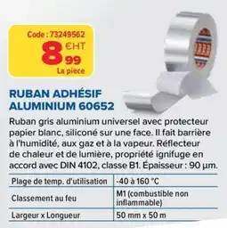 Prolians RUBAN ADHÉSIF ALUMINIUM 60652 offre