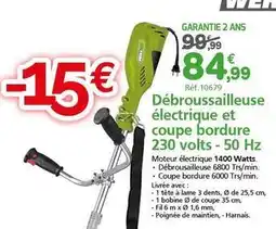 Provence Outillage Debroussailleuse électrique et coupe bordure 230 volts - 50 hz offre