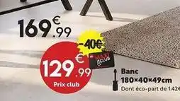 Maxi Bazar Banc 180 40x49cm offre