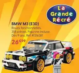 La Grande Récré Lego - bmw m3 (e30) offre