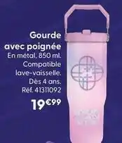 La Grande Récré Gourde métal avec poignée offre