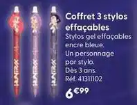 La Grande Récré Pack de 3 stylos à gel effaçables offre