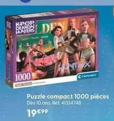 La Grande Récré Clementoni - puzzle compact 1000 pieces offre