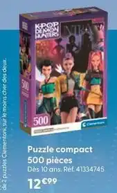 La Grande Récré Clementoni - puzzle compact 500 pièces offre