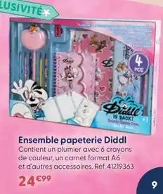 La Grande Récré Kontiki - ensemble papeterie diddl offre