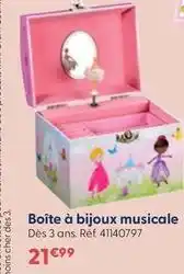 La Grande Récré Cerise & capucine - boîte à bijoux musicale offre