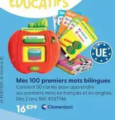 La Grande Récré Clementoni - mes 100 premiers mots bilingues offre