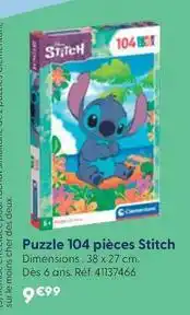 La Grande Récré Clementoni - puzzle 104 pièces stitch offre