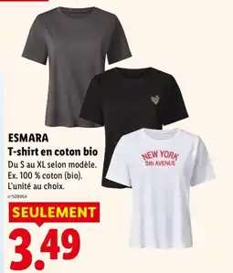 Lidl ESMARA T-shirt en coton bio offre