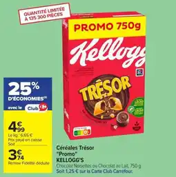 Carrefour Kellogg's Céréales Trésor offre
