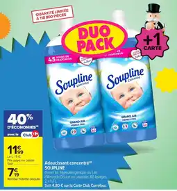 Carrefour Soupline Adoucissant concentré offre